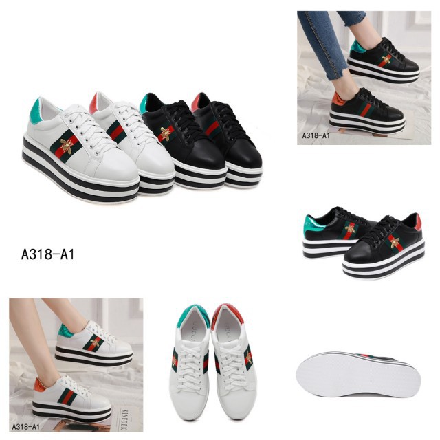 Sepatu batam  GUCCI BEE FEMME POLO HIGHSOLE SNEAKERS A318-A1