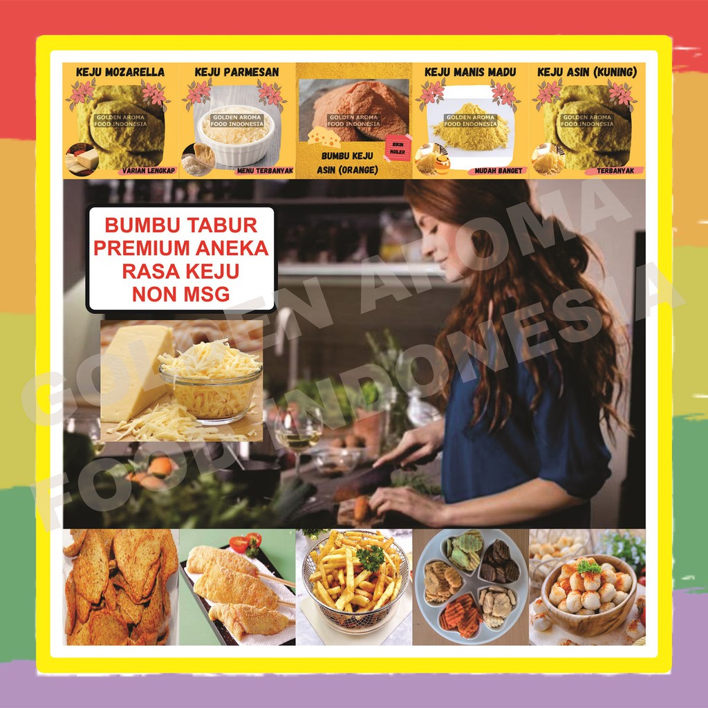 

Bumbu Tabur Keju Asin Kuning 1 Kg l Bumbu Bubuk 1Kg Keripik Murah Enak Omaemi Mazzoni Non MSG GAFI