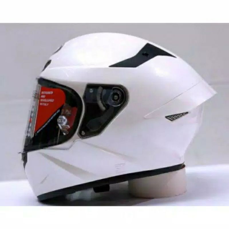 KYT HELM TT COURSE SOLID  FLAIN WHITE GLOSSY KYT TT COURSE ORIGINAL