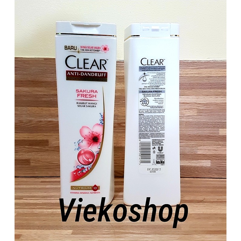 STOK TERBATAS Shampoo Clear Sakura Fresh 340 Ml / 340ml shampo sampo