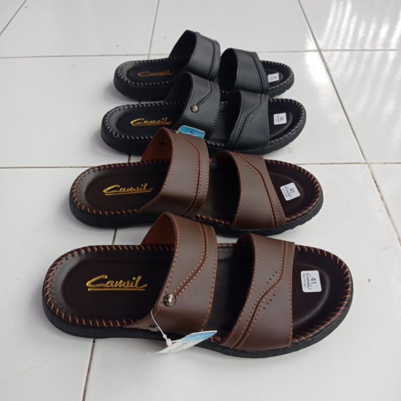 Sandal Kulit Pria Terlaris Sesuai Foto Sandal Selop Pria Sandal Pria Fashion Sandal Pria Contino(Cvl.S.02)