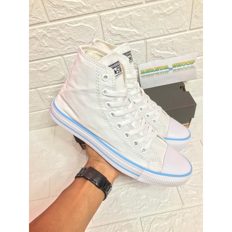 TERBARU!!!SEPATU GROSIR SNEAKER HI /BOOT WHITE FREE BOX