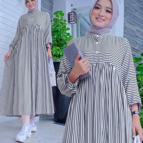Model Baru.. Fashion Muslim / Pakaian Muslim Wanita / Bisa COD / Baju Long Tunik Jumbo Ukuran M L XL