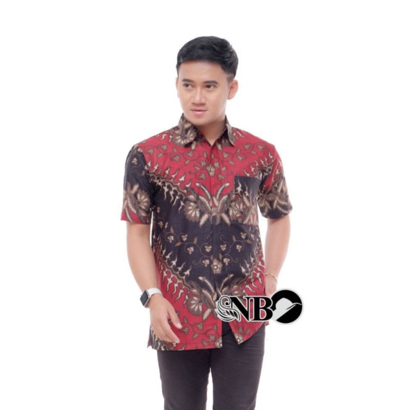 Kemeja Batik Pria Lengan Pendek Baju Batik Jumbo Pria Hem Batik Pria Lengan Pendek Size M - 10XL