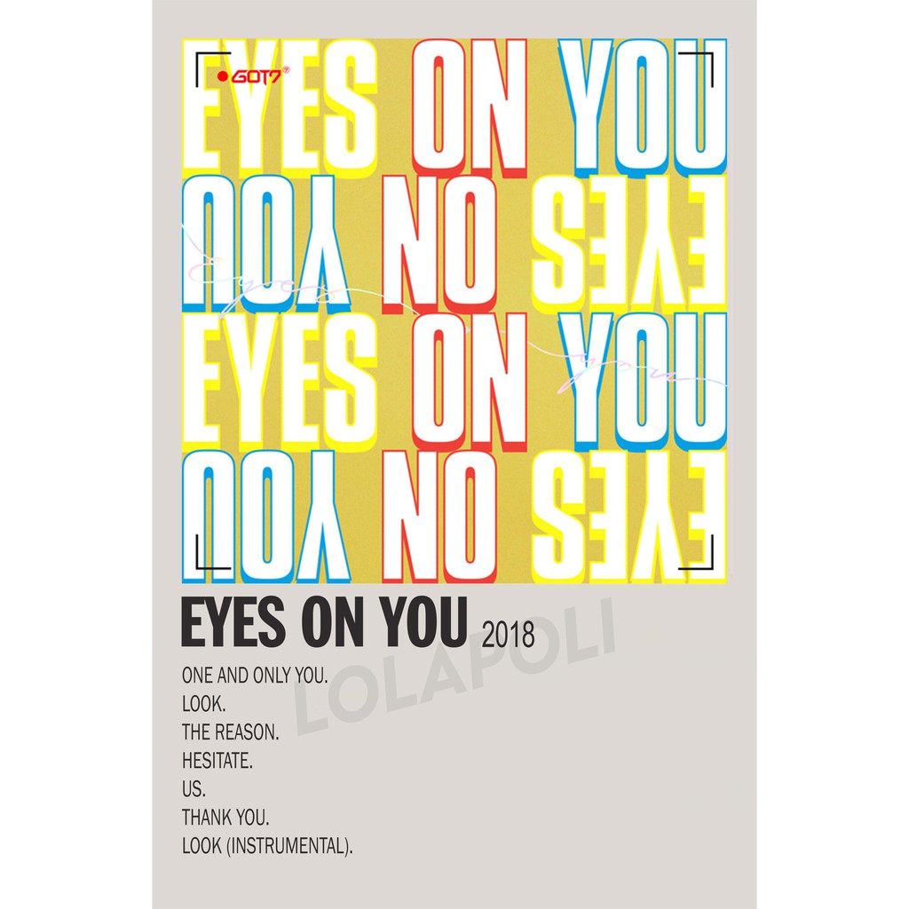 Poster Cover Album K-Pop Eyes On You - GOT7