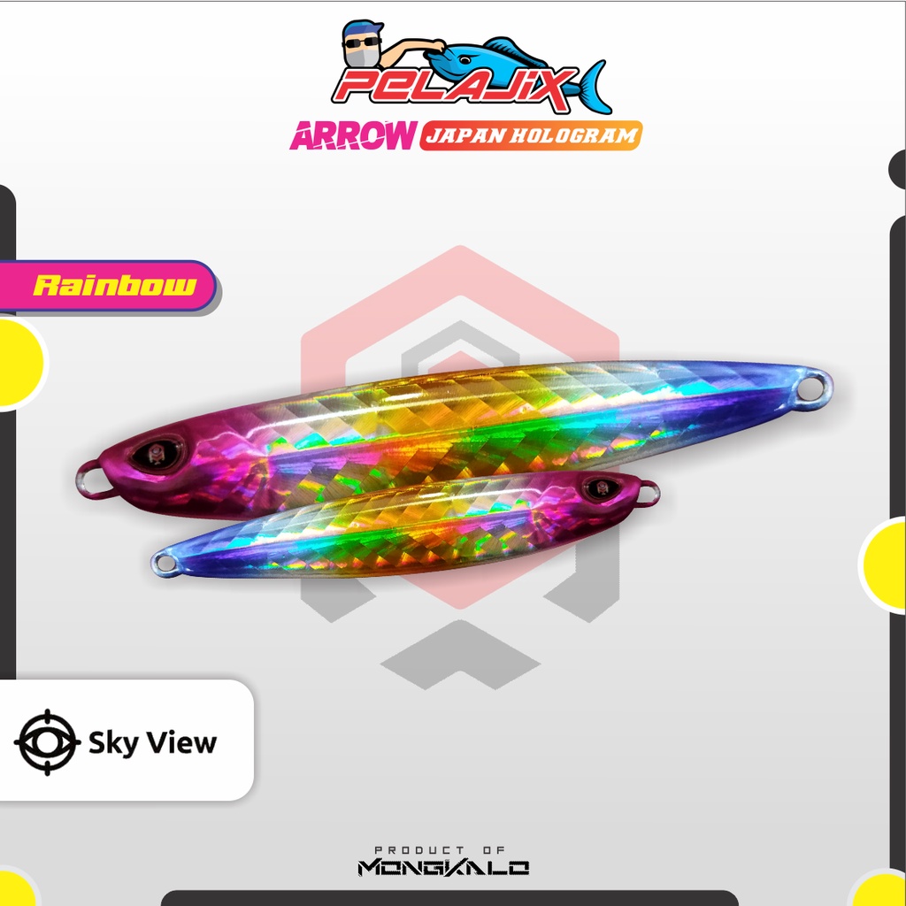 Mongkalo Pelajix Panah noGID noMotif Candy 30 Rainbow