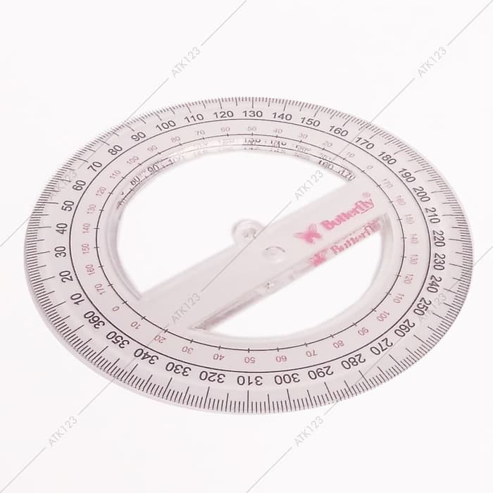 

Penggaris Busur Derajat / Protractor 360 Derajat (12 cm) - Butterfly