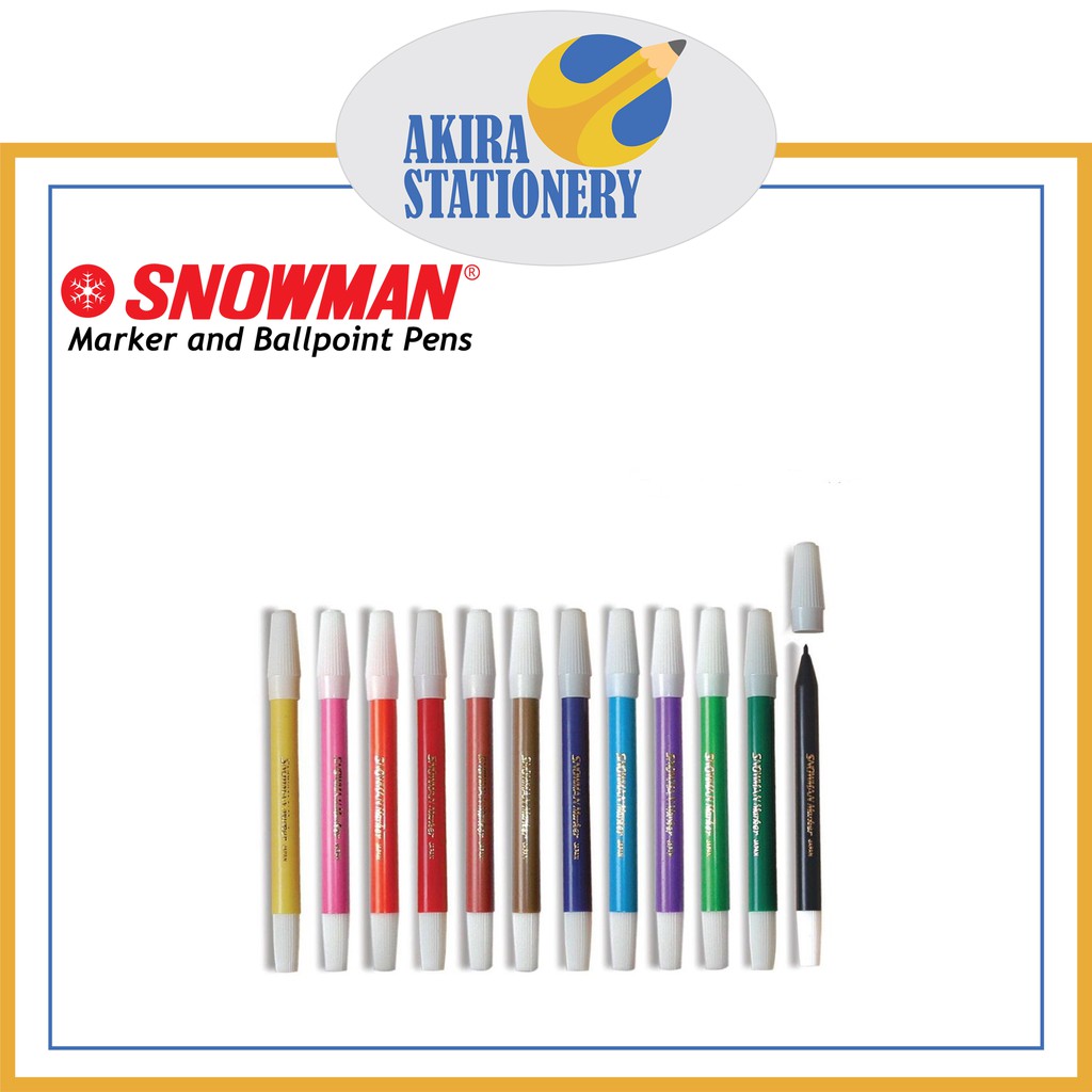 

Spidol SNOWMAN Kecil PW 12 A / Coloring Pen 12 Colours / Spidol Warna PW-12A SET ( 12 Warna )