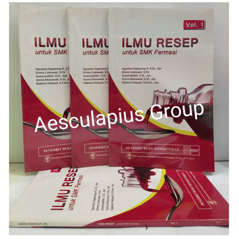 Ilmu Resep Untuk SMK Farmasi Vol.1/EGC
