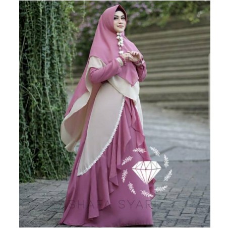 STOK LIMITED ABAYA ASHAFA FIT TO XL BAJU TERBARU ABAYA PUTIH GAMIS IBU SYARI ORI - Hitam Barang