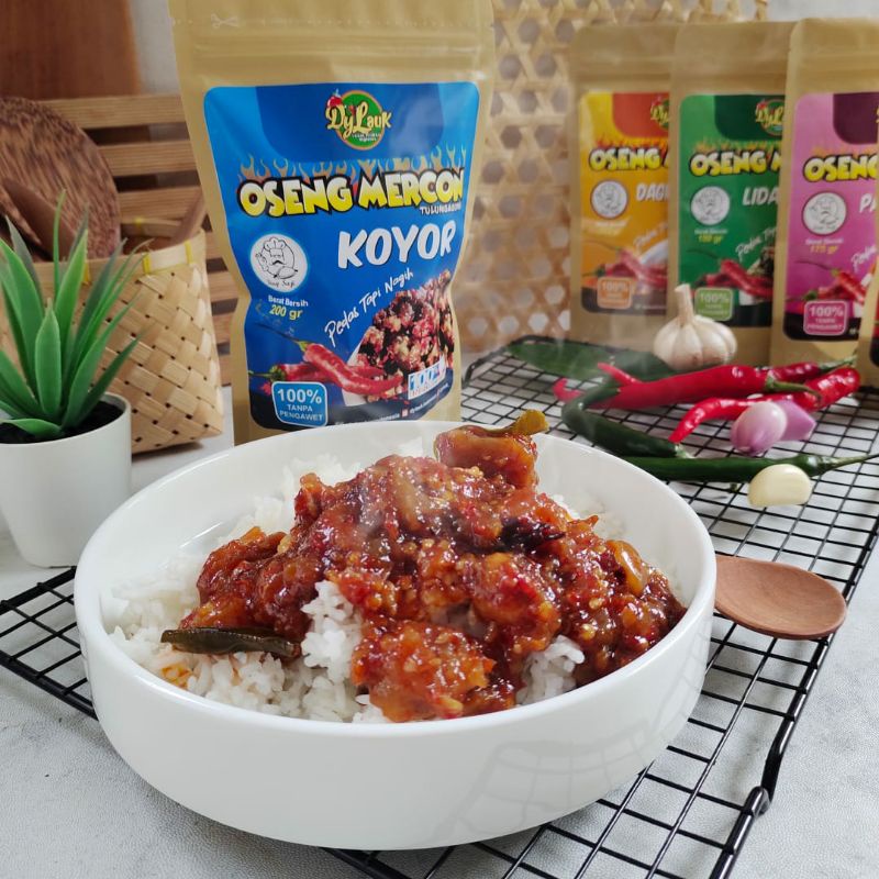 oseng mercon DYLAUK daging sapi, tuna,koyor,paru halal dan paling enak!!!