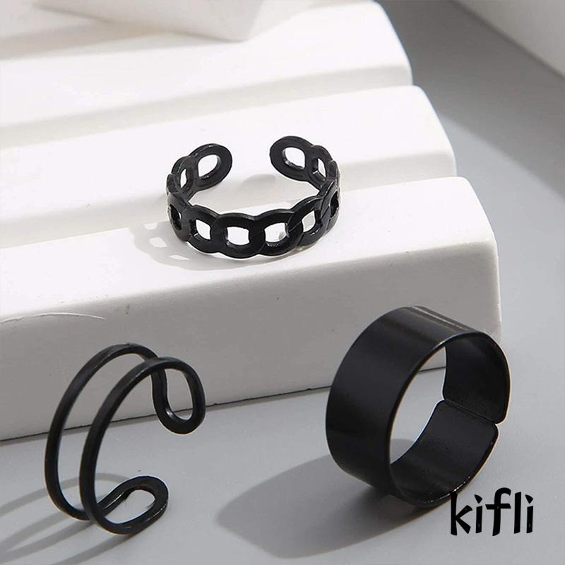 Set Cincin Kombinasi Model Tumpuk Gaya Kepribadian