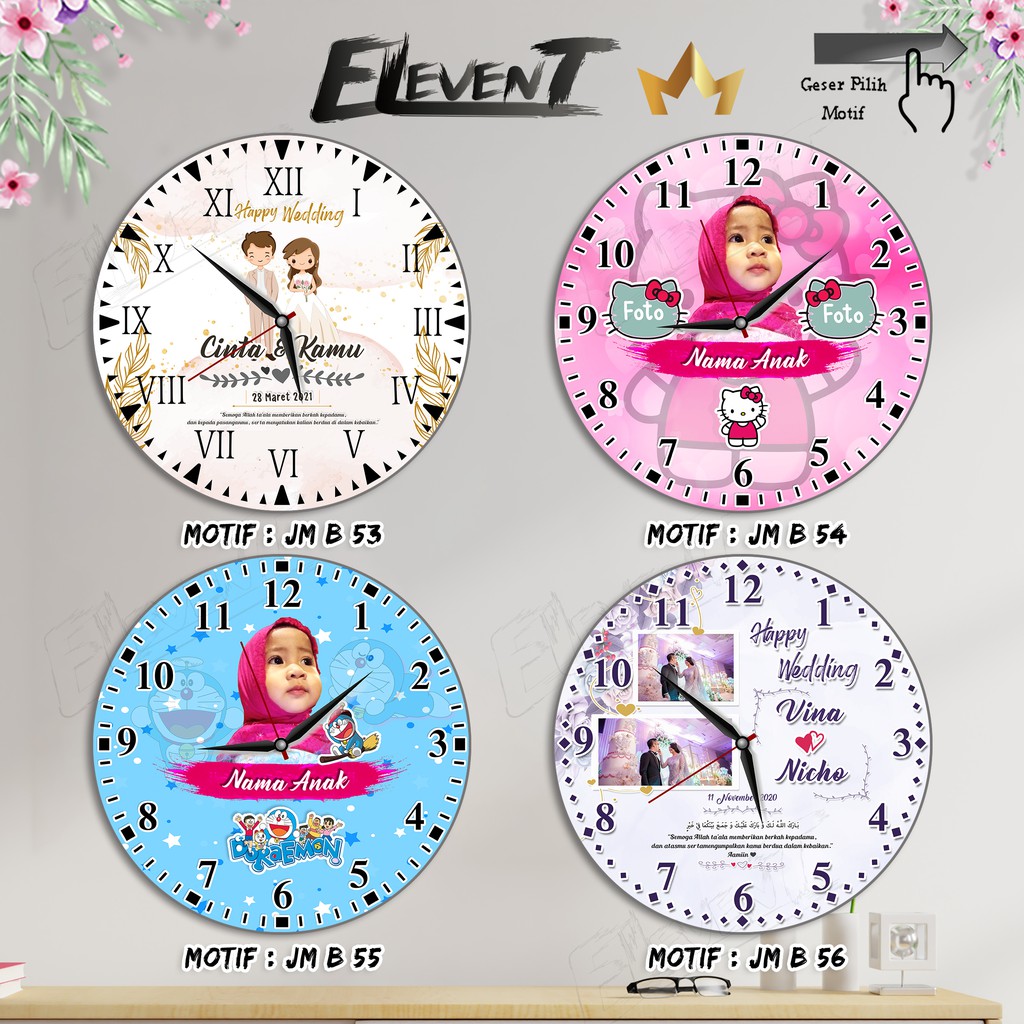 Hadiah Jam 20cm Dinding Unik Custom Foto Anak Keluarga Hadiah Pernikahan Sahabat Wedding Ulang Tahun isuda Graduation Pernikahan Ulang Tahun Ultah Panjangan Dinding walldecor rumah menarik MurahTeman Murah