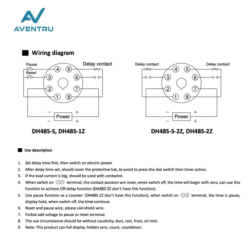 DH48S-S DH48S-2Z Relay Twin Counter Digital Timer Precision Delay Time