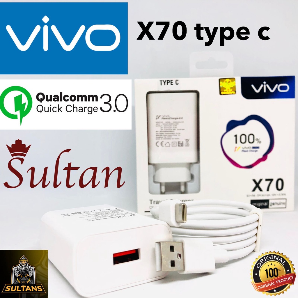 CHARGER VIVO X60/X70/X80/ X27 TYPE-C &amp; MICRO-USB VIVO V19 VIVO S1PRO FAST CHARGER ORIGINAL