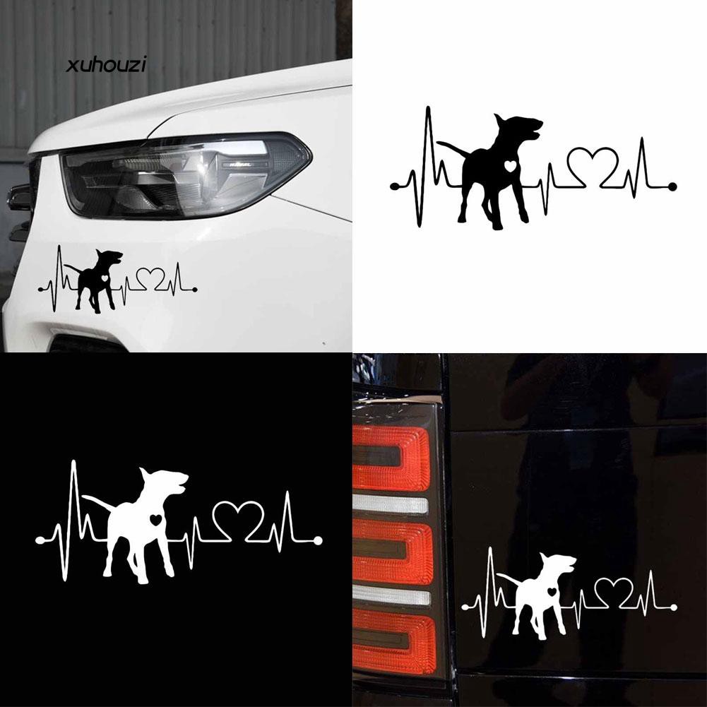 Xhz Stiker Reflektif Gambar Anjing Bulldog Untuk Dekorasi Mobil
