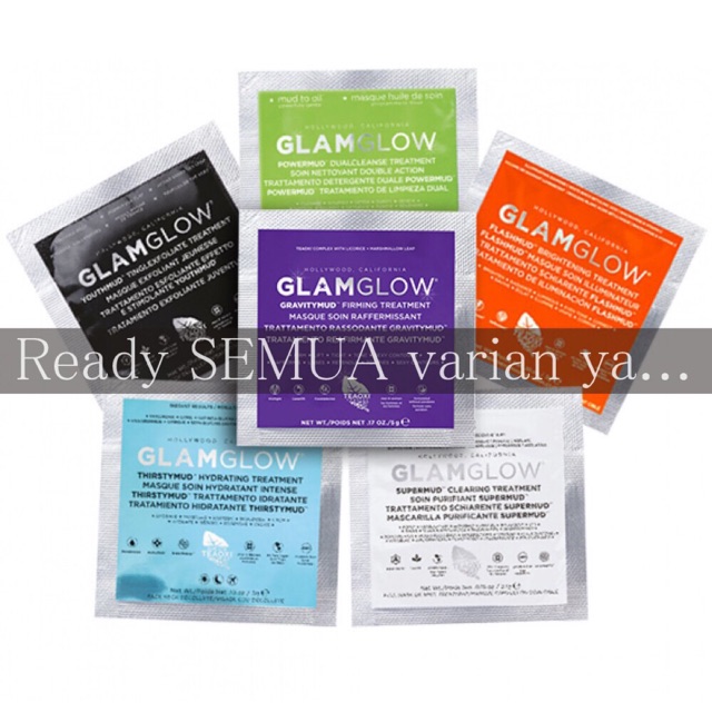 GLAM GLOW GLAMGLOW SUPERMUD FLASHMUD THIRSTYMUD GRAVITYMUD