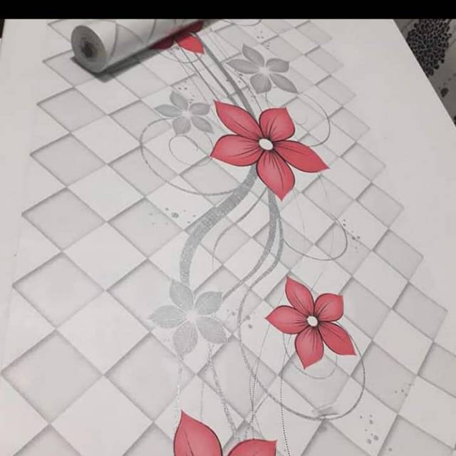 Wallpaper bunga merah