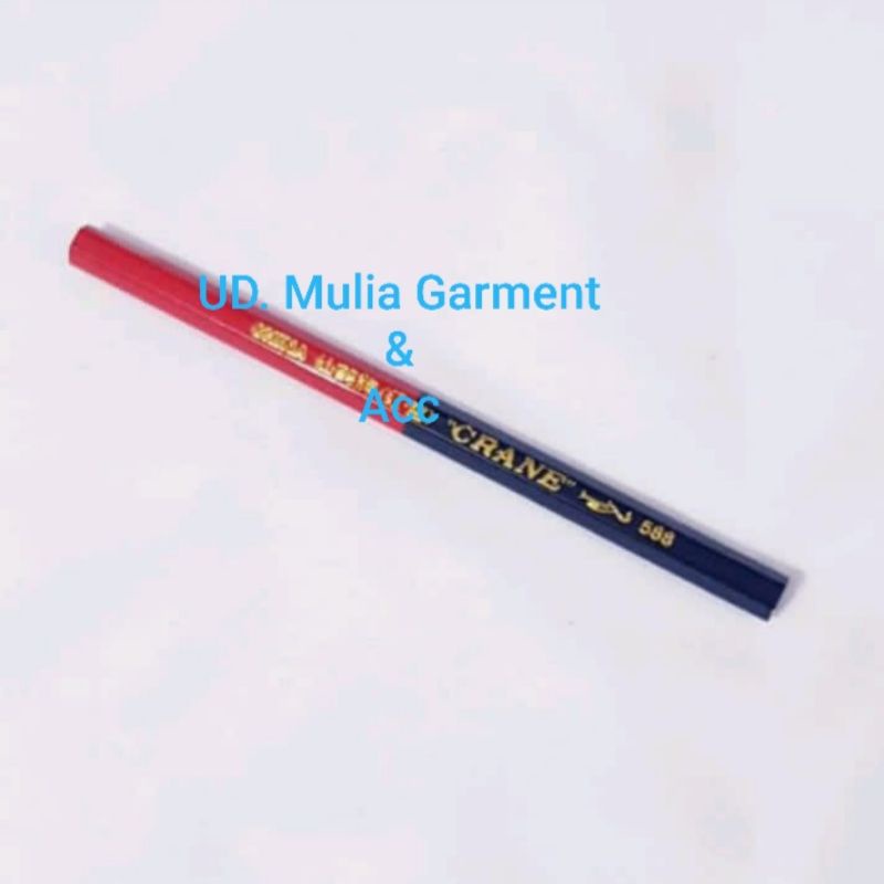 PENSIL BUAT PENJAHIT MERAH BIRU HARGA PER PCS