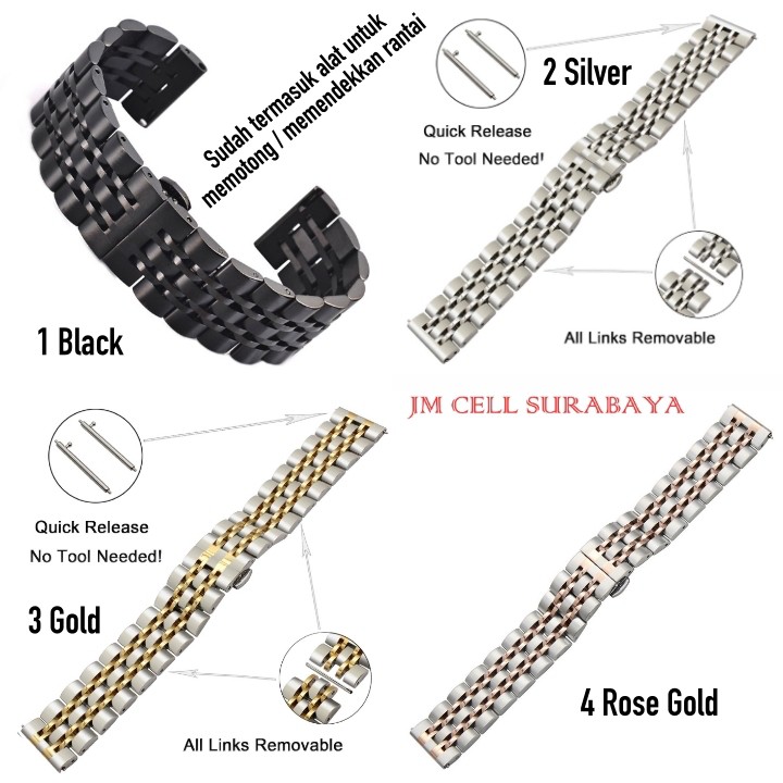 Tali Jam Strap Huawei Watch GT2e / GT 2e / GT 2 e - Dual Color Stainless Steel