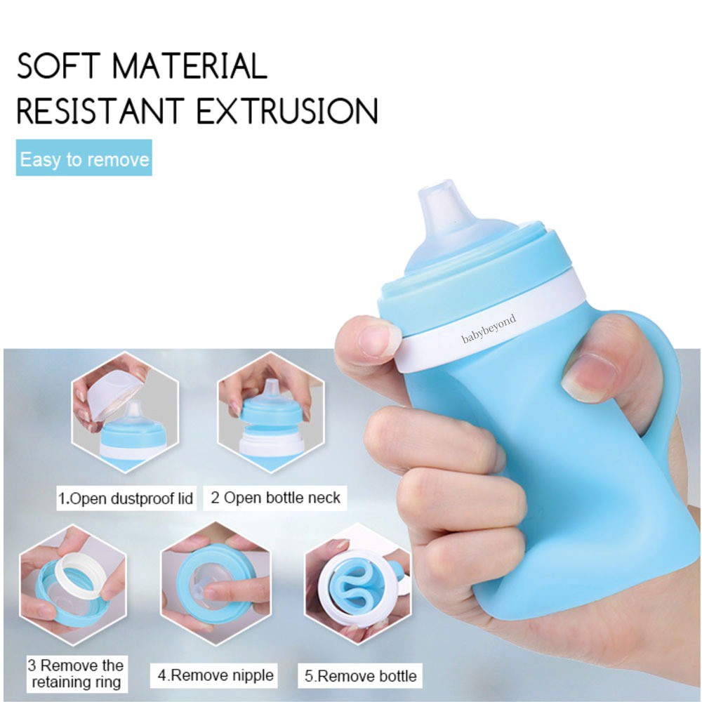 BABY BEYOND SILICONE JUICE &amp; FOOD FEEDER 150ML BLUE-PINK / BB1042 (PERLENGKAPAN MAKAN DAN MINUM)