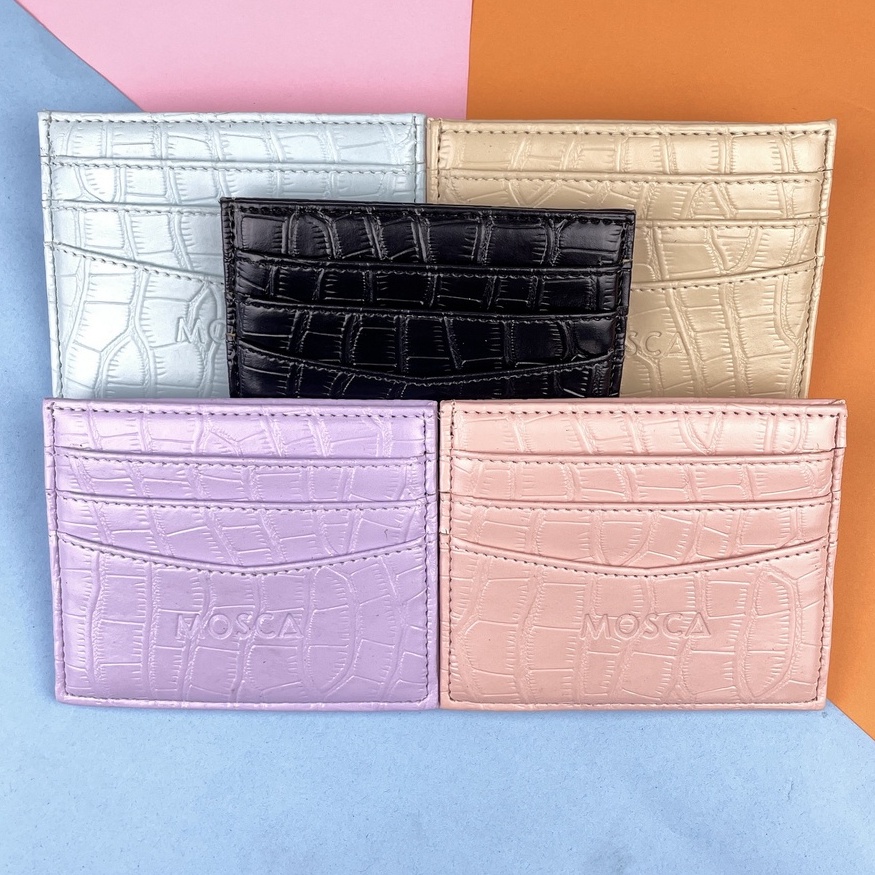 Card Holder Dompet Kartu Wanita Croco (Lily by Mosca)