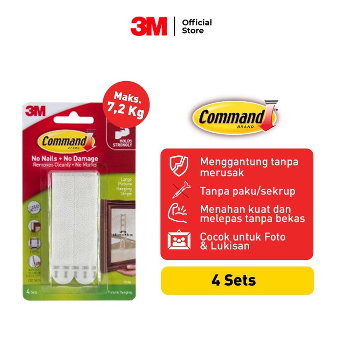 

(BISA COD) Command 3M Gantungan Lukisan/Foto Large Picture Hanging 17206