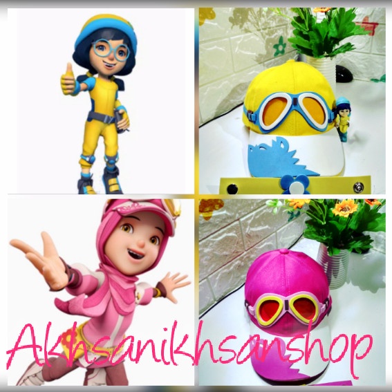 ahza terlaris NEW TOPI YING&YAYA BOBOIBOY MURAH - ying kuning