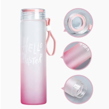 BOTOL MINUM KACA HELLO MASTER GRADIENT GLASS BOTTLE 3SS5