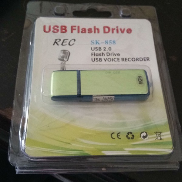 ALAT PEREKAM SUARA VOICE RECORDER FLASDISK FLASDIS FLASHDRIVE USB SOUND SPY RECORDER 8GB JS89