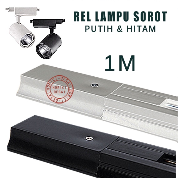 Track/Rel 1M Lampu Sorot Spot Track Spot Light Spotlight, Track Hitam / Putih