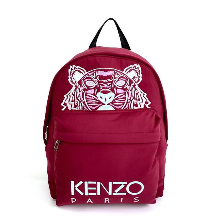 Tas Ransel Kenzo Tiger Canvas Backpack Big - red Tas Import