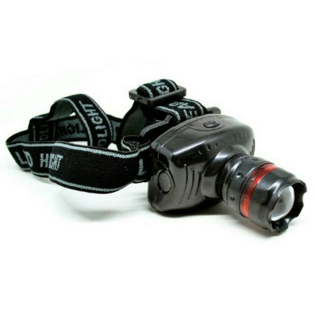 【COD】 Head Lamp Power Zoom - Senter Kepala HeadLamp - 3 Mode Three Modes