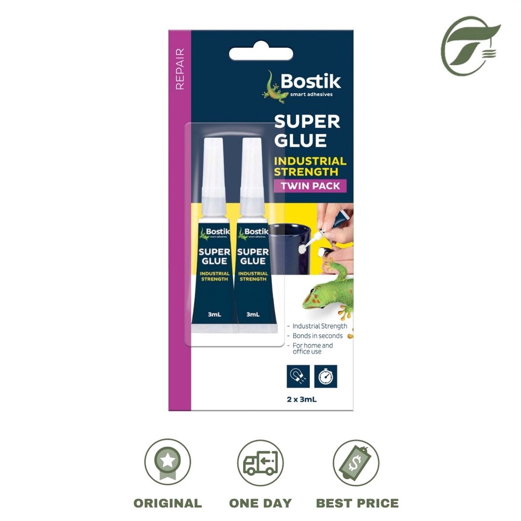 

LEM SUPER GLUE INDUSTRIAL TWIN PACK 2X3ML 2PCS/PACK BOSTIK