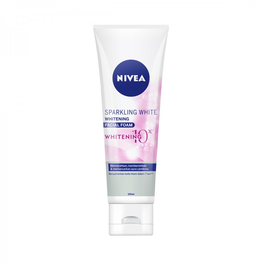Jual NIVEA SPARKLING WHITE WHITENING FACIAL FOAM 100 ML Shopee Indonesia