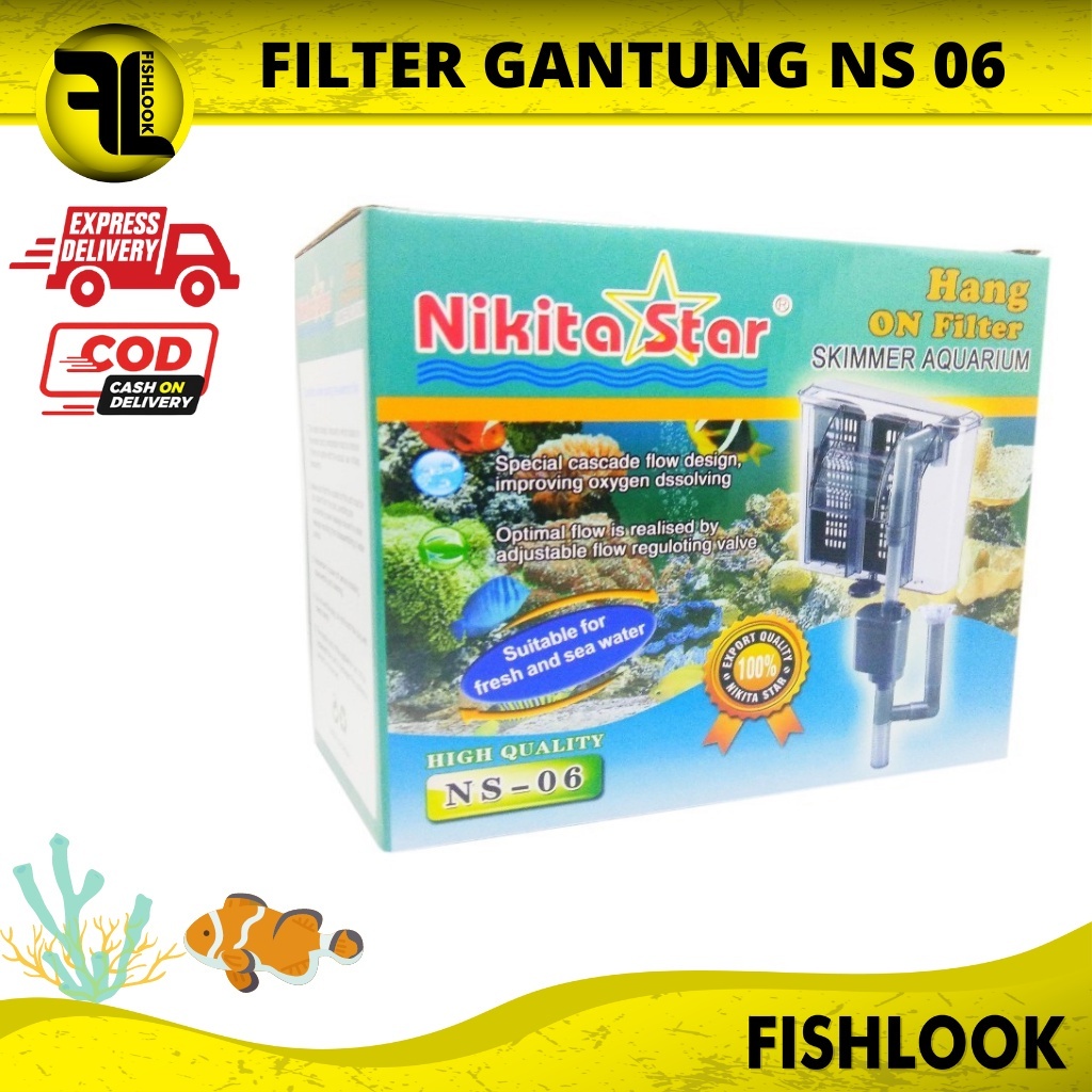 Hanging Filter Gantung NIKITA STAR NS06 NS 06 skimmer hang on aquarium