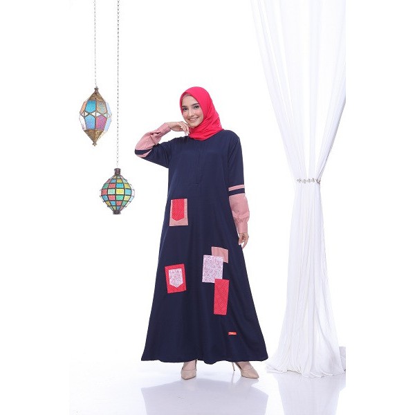 GAMIS TERBARU 2021, GAMIS REMAJA, PAKAIAN MUSLIM WANITA//NIBRAS NB A18 NAVY, SALEM, MAROON