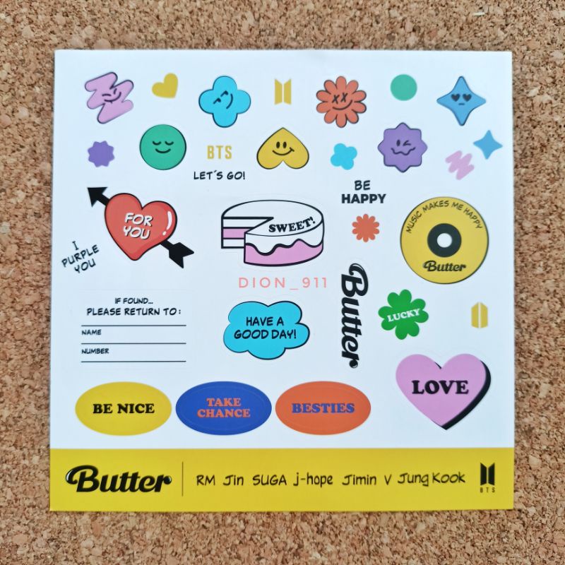 [OFFICIAL] BTS BUTTER GRAPHIC STICKER