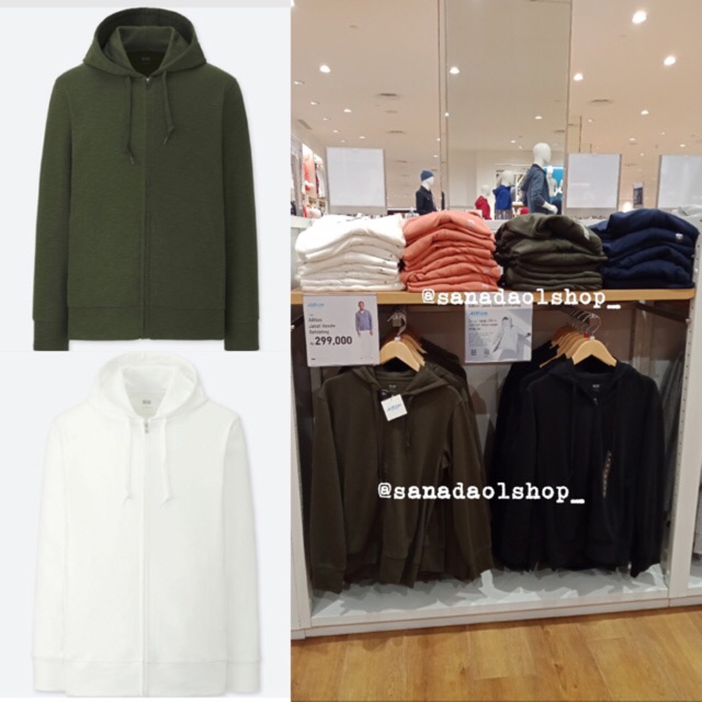 SALE SISA NAVY S  UNIQLO MAN Alrism Jaket Hoodie Resleting / Jaket UNIQLO