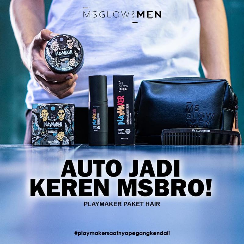 PLAYMAKER MS GLOW FOR MEN / POMADE MS GLOW FOR MEN / MS GLOW MEN / MS GLOW PLAYMAKER / MS GLOW