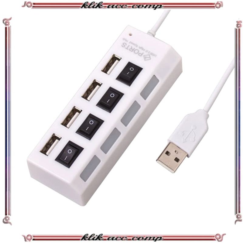 usb hub 4 port saklar on off USB 2.0