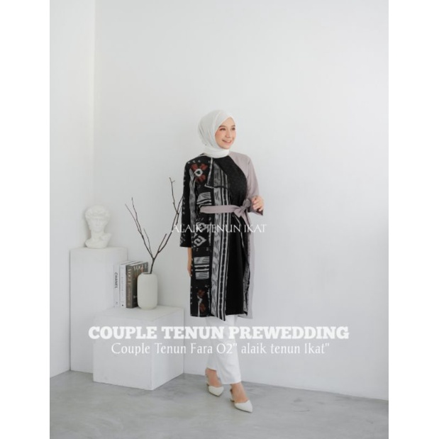 (READY STOK) COUPLE TENUN FARA 02 KEMEJA TENUN DAN DRESS TENUN