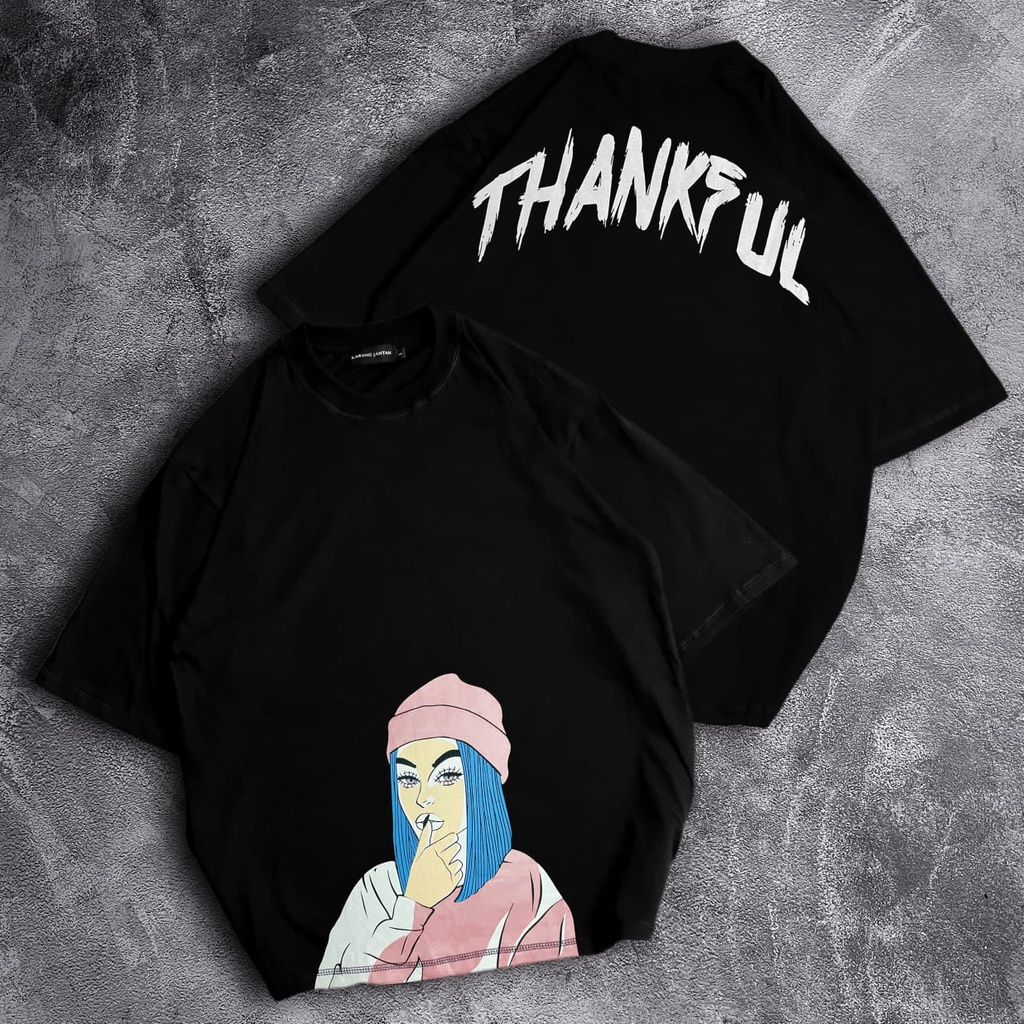 [Oversize] BAJU KAOS OVERSIZE / OVERSIZE T-SHIRT &quot;thanksfull&quot;