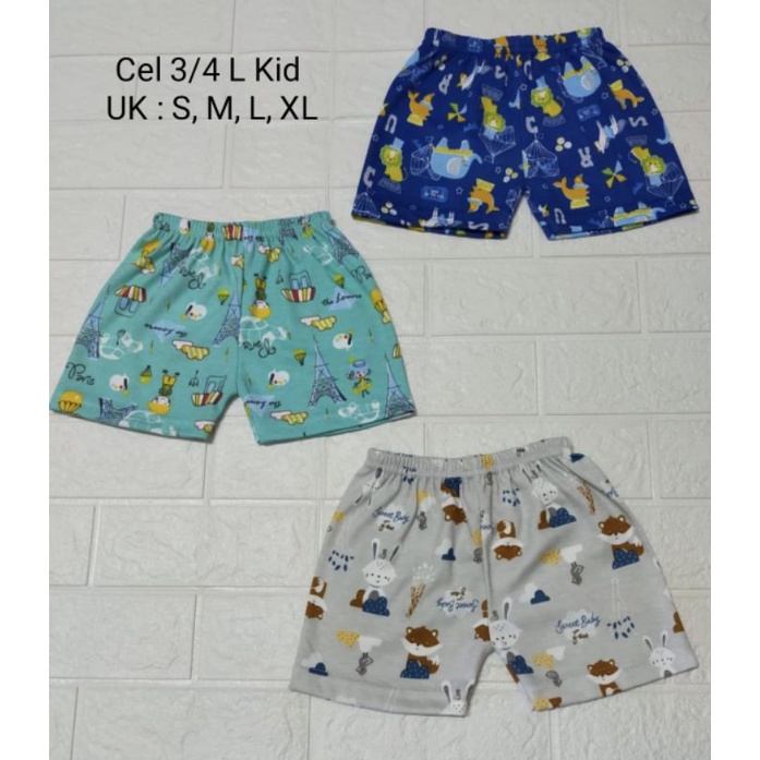 uscita 3 pc celana pendek bayi L  6-12 m