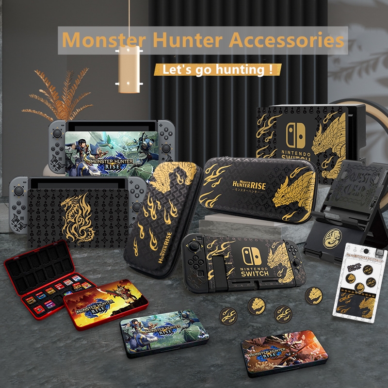 Case Tempered Glass Motif Monster Hunter Rise Sunbreak Untuk Nintendo Switch