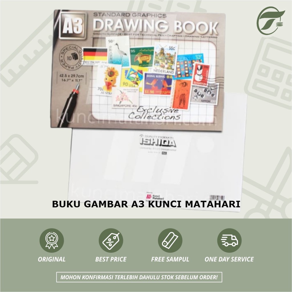 

BUKU GAMBAR DRAWING BOOK ISHIDA A3 KUNCI MATAHARI