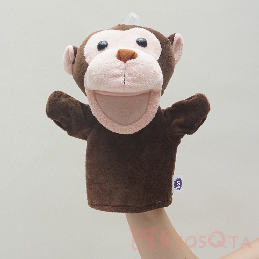 Boneka tangan handpuppet monyet monkey coklat