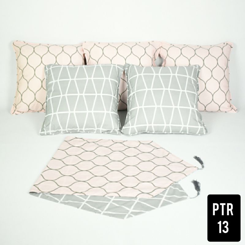 TIPIDEE - Set 5pcs Sarung Bantal Sofa + Table Runner