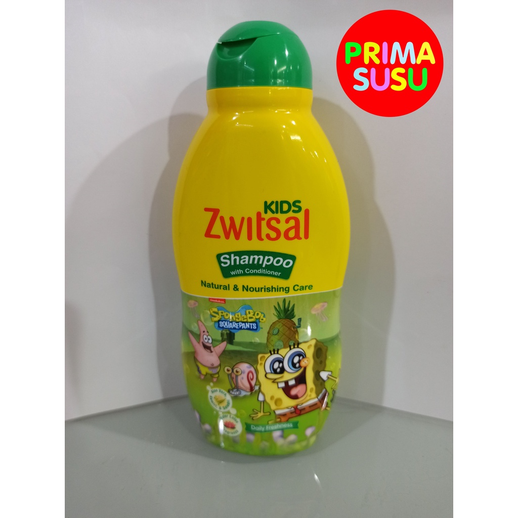 Zwitsal Kids Shampoo With Conditioner Natural &amp; Nourishing Care Water Lotus Fragrance 180 ML