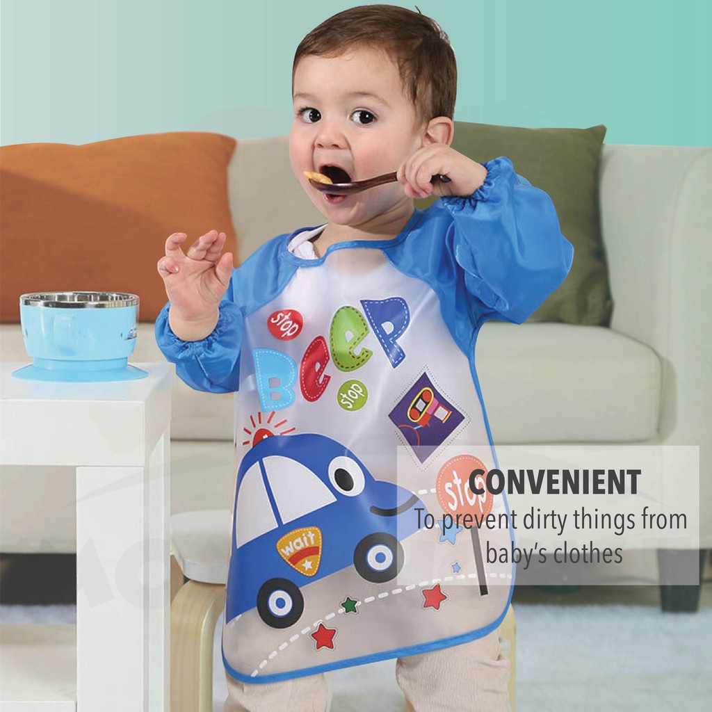 HIPPO LAND Bib / Baby Bib/Bib bayi tahan air/ Clemek Makan Bayi Anti Air 303